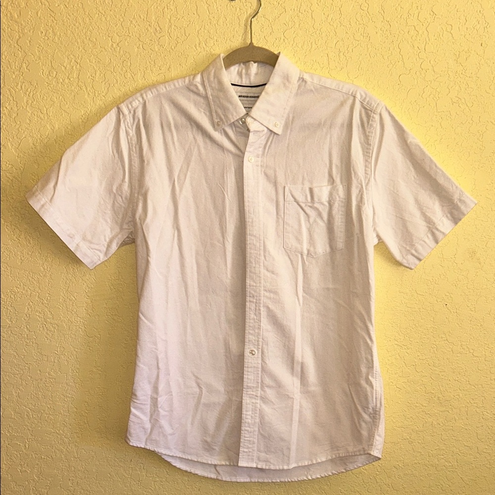 Men's White Casual Button Down Shirt